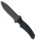 Ontario Knives OKC Morta Knife Black/Blue G10 Fixed Blade (4" Gray Plain)