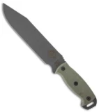 Ontario RBS-7 Ranger Bush Series Knife Black Micarta (8" Gray Plain) 9445BM