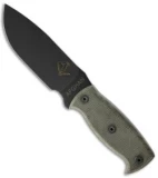 Ontario Afghan Knife Fixed Blade Black Micarta (5.38" Black Plain) 9419BM