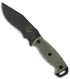 Ontario NS-4 Night Stalker Knife Fixed Blade Micarta (5.5" Black Plain) 9430BM