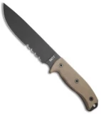 Ontario OKC RAT-7 Fixed Blade Knife (7" Black Serr)