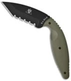 Ka-Bar Large TDI Law Enforcement Tanto Fixed Blade Knife (3.7" Serr) 1485FG