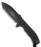 Microtech Currahee Tanto Knife Fixed Blade (4.5" Black Full Serr) 103-3