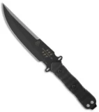 TOPS Knives Zero Dark 30 Knife Fixed Blade (6" Black Plain)