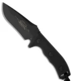 Microtech Currahee Drop Point Knife Fixed Blade (4.5" Black) 102-1