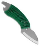 Gray Precision Otterchizell Titanium Knife Green Paracord Wrap (2" Bead Blast)