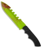 Brous Blades Coroner Knife Zombie Green Fixed Blade (6.25" Plain) Limited