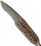 Strider One-Off WQ Small OD Desert Cord Wrapped Fixed Blade (3.88" Bead Blast)