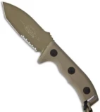 Microtech Currahee Tanto Knife Fixed Blade (4.5" Tan Serr) 103-2TA