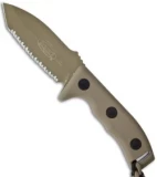Microtech Currahee Tanto Knife Fixed Blade (4.5" Tan Full Serr) 103-3TA