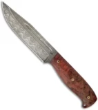 Olamic Cutlery Voykar Knife Box Elder Burl (5.75" Damascus) 0696