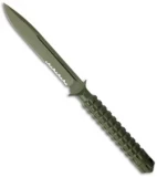 Microtech A.D.O. Knife S/E Fixed Blade (4.5" Green Serr) 116-2GR