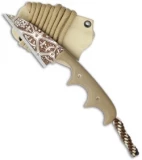 Alan Folts Custom Titanium Minimalist Wharncliffe Neck Knife w/ Tan G10 Handle
