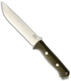 Bark River Knives Bravo 1.5 Knife Green Canvas Micarta Fixed Blade (5.8" S35VN)