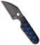 Sam Eddleman Wharncliffe Dashi Neck Knife Cord Wrap Blue Rayskin (2" Plain)