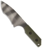 Strider EBDB Knife w/ Green Gunner Grip (4.12" Tiger Stripe Plain) GG