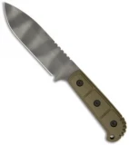 Strider MSS Fixed Blade Knife w/ Green G10 (5.25" Tiger Stripe)