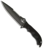 Blackwater Ursa 6 Spear Point Fixed Blade Knife Black G10 (5.95" Black Serr)