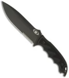 Blackwater Grizzly 6 Fixed Blade Knife Black G10 (6" Black Serr)