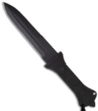 Scorpion Knives Fighting Fixed Blade Knife Standard Edge (7" Black)