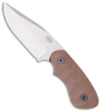 Bill Coye Ridgeback Custom Fixed Blade Knife Brown G-10 (3.25" Stonewash)