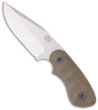 Bill Coye Ridgeback Custom Fixed Blade Knife OD Green G-10 (3.25" Stonewash)
