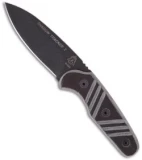TOPS Knives Shadow Tracker Fixed Blade Knife (4.125" Black Plain) SHA-02
