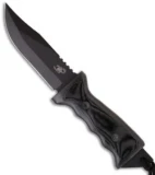 Scorpion Knives Overt Pathfinder Knife Fixed Blade (5" Black Plain)