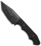 Brous Blades Tactical Triple Threat Knife Fixed Blade (3.6" Black Plain)