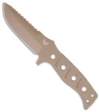 Benchmade 375 Adamas Fixed Blade Knife (4.20" Tan Plain) 375SN