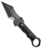 CIVIVI Orthrus Tactical Fixed Blade Knife Black G-10 (3.8" Black Serr)