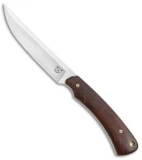 KM Designs Custom Aix Fixed Blade Knife Ironwood w/ Mosaic Pins (4" Satin)
