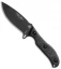 TOPS Knives Silent Hero 4 Fixed Blade Knife Black Smooth Micarta (4.25" Black)
