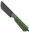 JRs Knives EDC Tanto Fixed Blade Knife Chisel Green Honeycomb (2.75" Black)