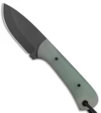 JRs Knives Junior Fixed Blade Knife Fuller Jade G-10 (2.25" Black)