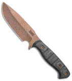 Dawson Knives Big Bear Fixed Blade Knife Two Tone CF (6" Arizona Copper)