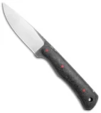 Cypress Creek Knives Backpacker Deluxe Fixed Blade Knife CF/Red (3.1" Satin)
