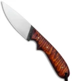 T.M. Hunt Custom Colehog Fixed Blade Knife Curly Maple (3.5" Satin)