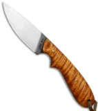 T.M. Hunt Custom Colehog Fixed Blade Knife Curly Maple (3.4" Satin)