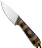 T.M. Hunt Custom Magua Fixed Blade Knife Bullseye Green/Black G-10 (3.5" Satin)