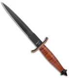 Boker Plus V-42 Devil's Brigade Fixed Blade Knife Leather (7" Black) 02BO1942