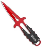 Mac Coltellerie Apnea Diving Fixed Blade Knife Carbon Fiber (2.75" Red Serr)