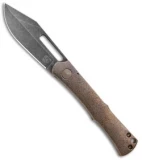 KM Designs SlipFix Fixed Blade Knife Titanium (3" Black Stonewash)