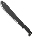 Condor Tool and Knife Bolo Machete Black Polymer w/ Leather Sheath (15.7" Black)