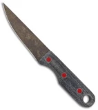 John Gray Knives Custom Fixed Blade Steak Knife Black Terotuf (3.5" Graytanium)