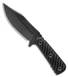 RMJ Tactical UCAP Fixed Blade Knife Black G-10 (4" Black Textured)