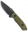 Pro-Tech George SBR Fixed Blade Knife Green G-10 (2.9" Black) Leather Sheath
