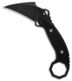 TuyaKnife Aswang Karambit Fixed Blade Knife Black G-10 (2.5" Black SW)