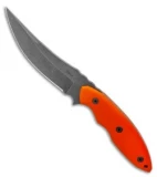 Jeff Hall Custom Persian Fixed Blade Knife Orange G10 (5.25" Gray SW)