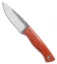 Fiddleback Forge Bushfinger Fixed Blade Knife Chili Pepper Micarta (4" Satin)